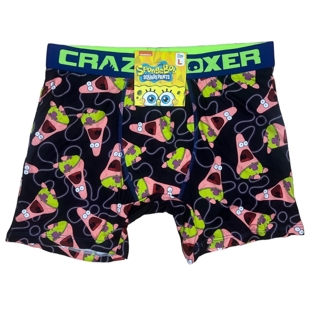 Crazy Boxer SpongeBob Patrick Boxer Brief Mens LARGE